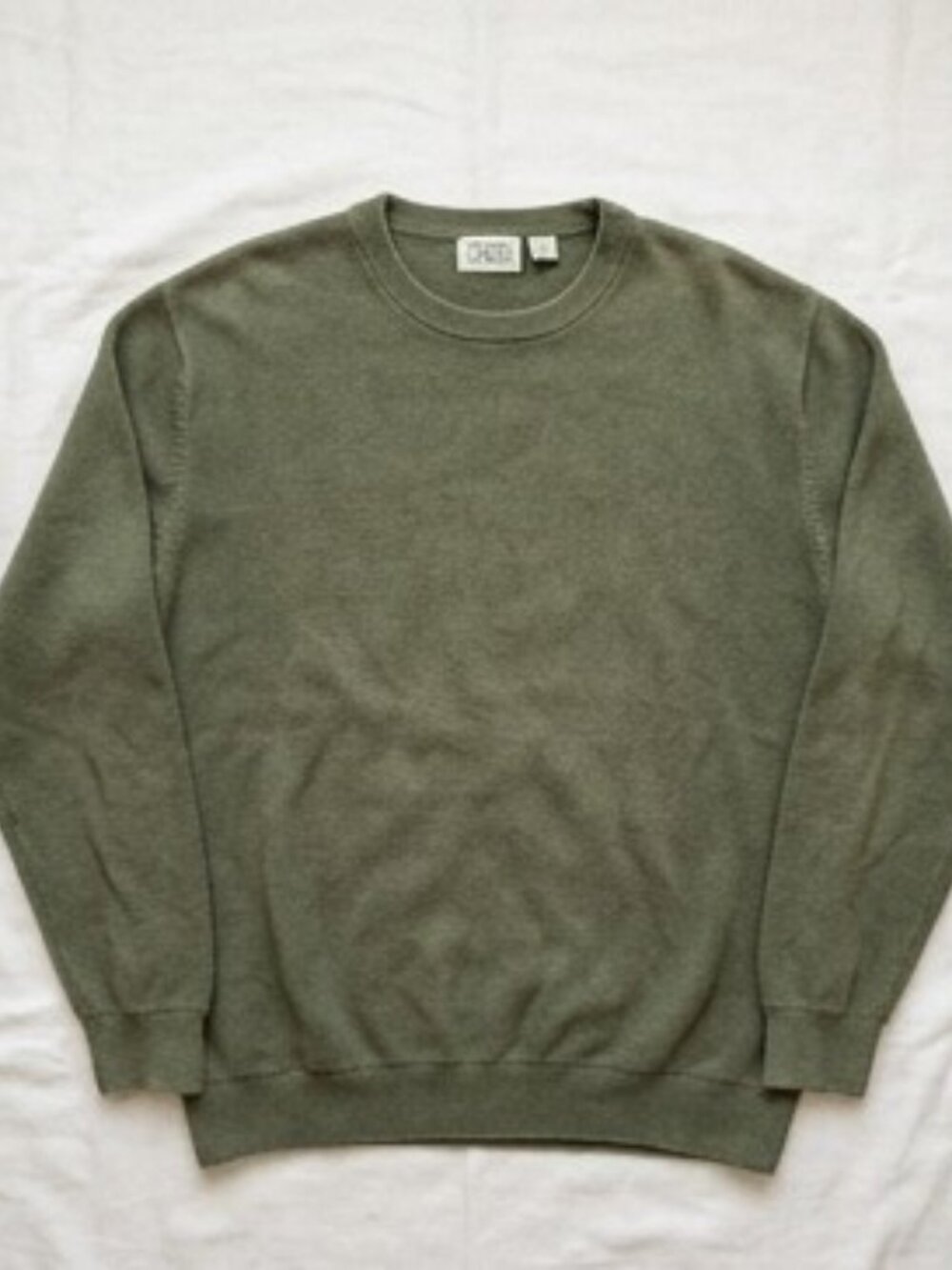 plain green sweater